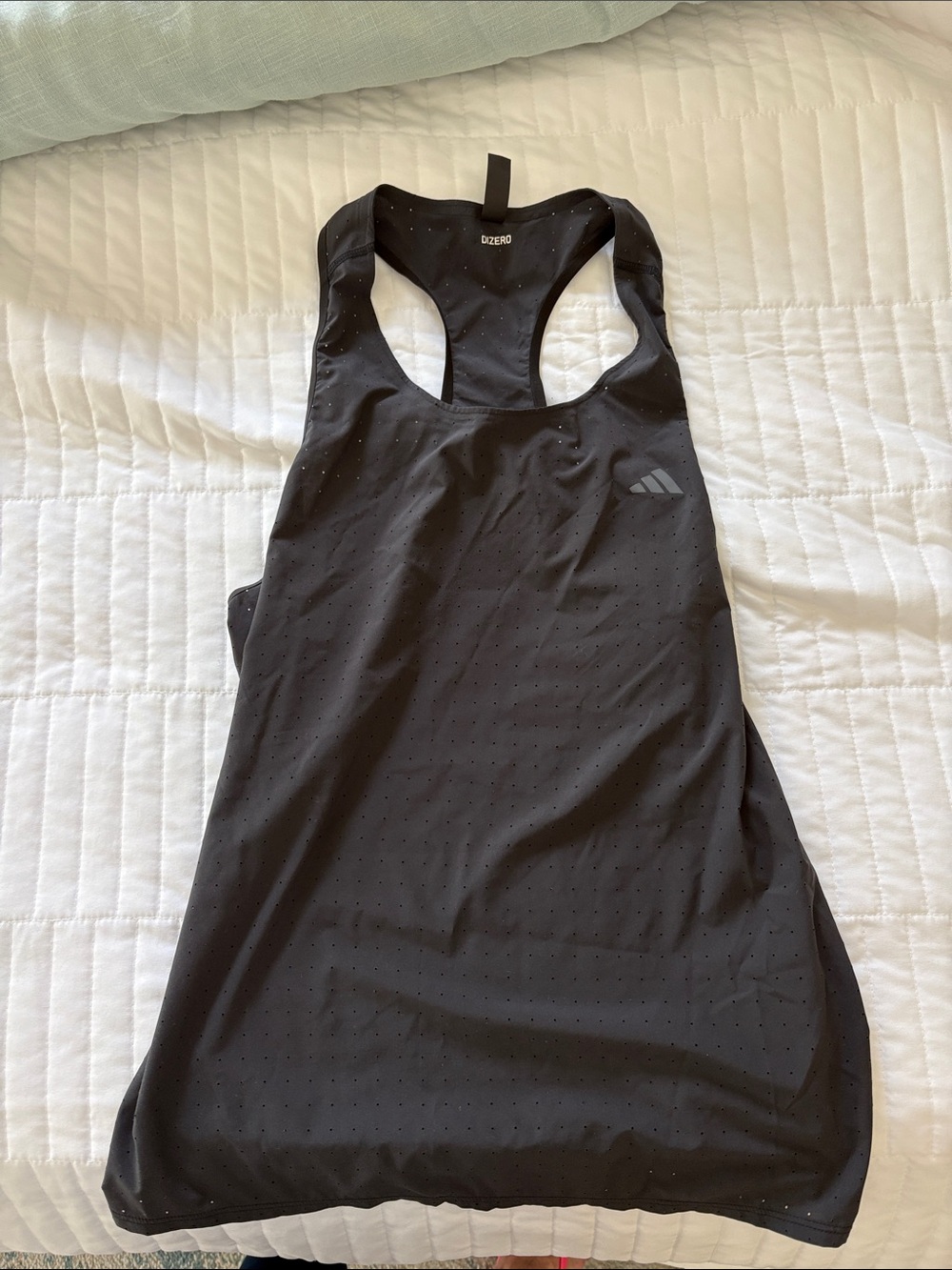 Addidas Black Perforated Racerback Tank